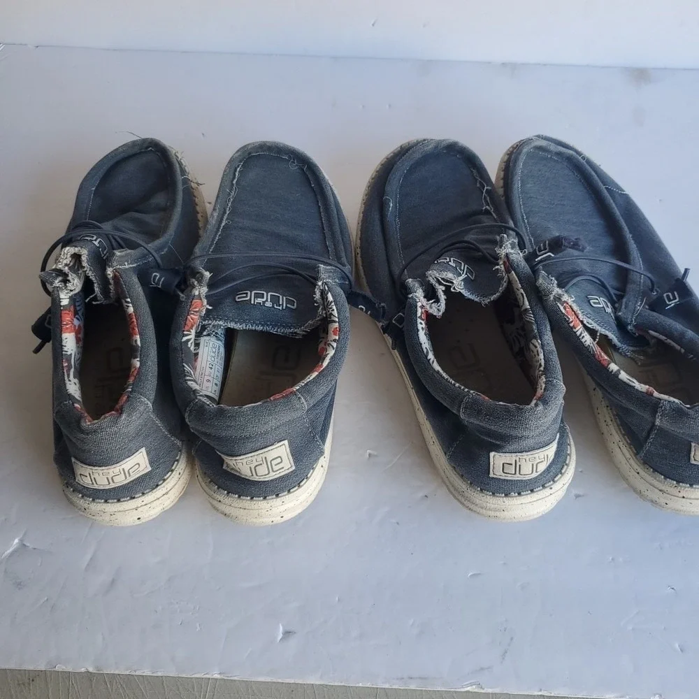 New Original Hey Dude Men's Wally Stretch Loafer‎ Shoes Blue Lot sizes 9&10